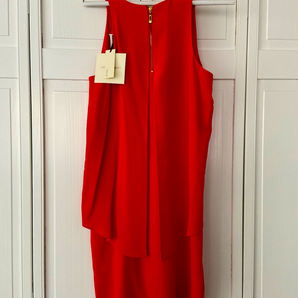 Silk coral dress